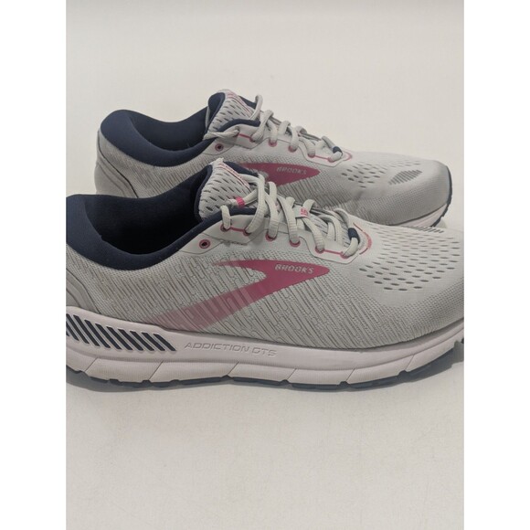 Brooks Addiction 15 Mens 11 2E Extra Wide Gray Pink Running Shoes main image 6